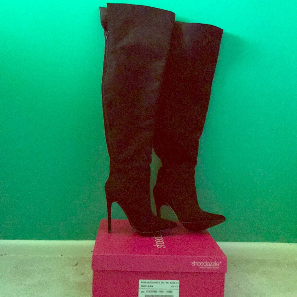 Shoe dazzle URI extended calf over the knee boot